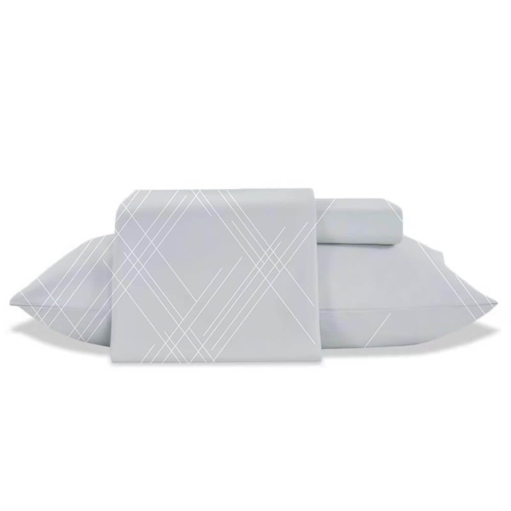 Jogo de Cama Queen 3 peças Toque de Seda Riscado Jolitex