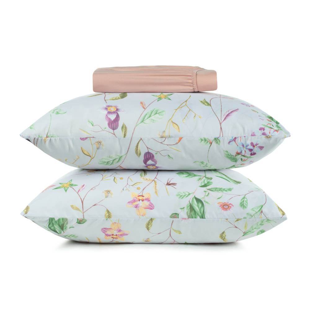 Jogo de Cama Casal 3 peças Toque Acetinado Flora Lis 5355.0 Atenburg