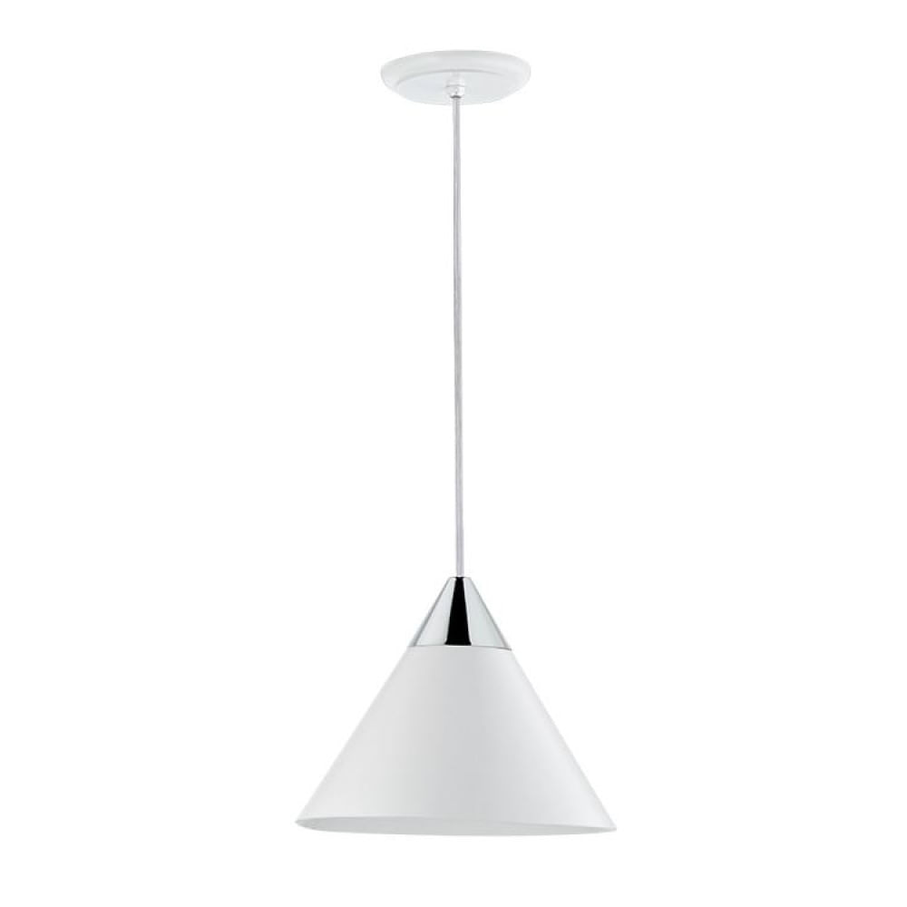 Pendente Injetado Branco/Cromado 310 Dital