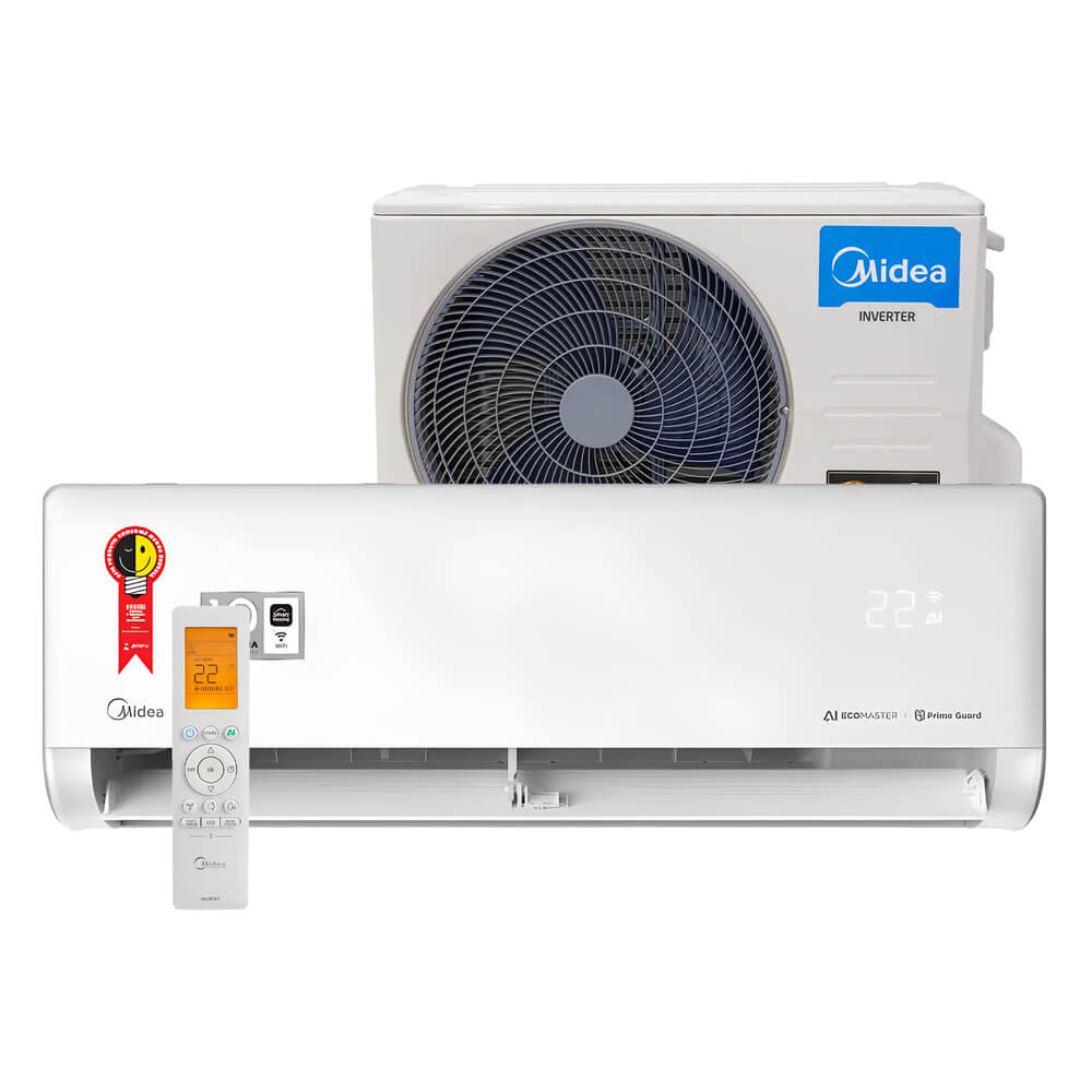 Ar condicionado Split AI Ecomaster Inverter 12.000 BTUs Quente/Frio 220V 42EZVQA12M5.38EZVQA12M5 Midea
