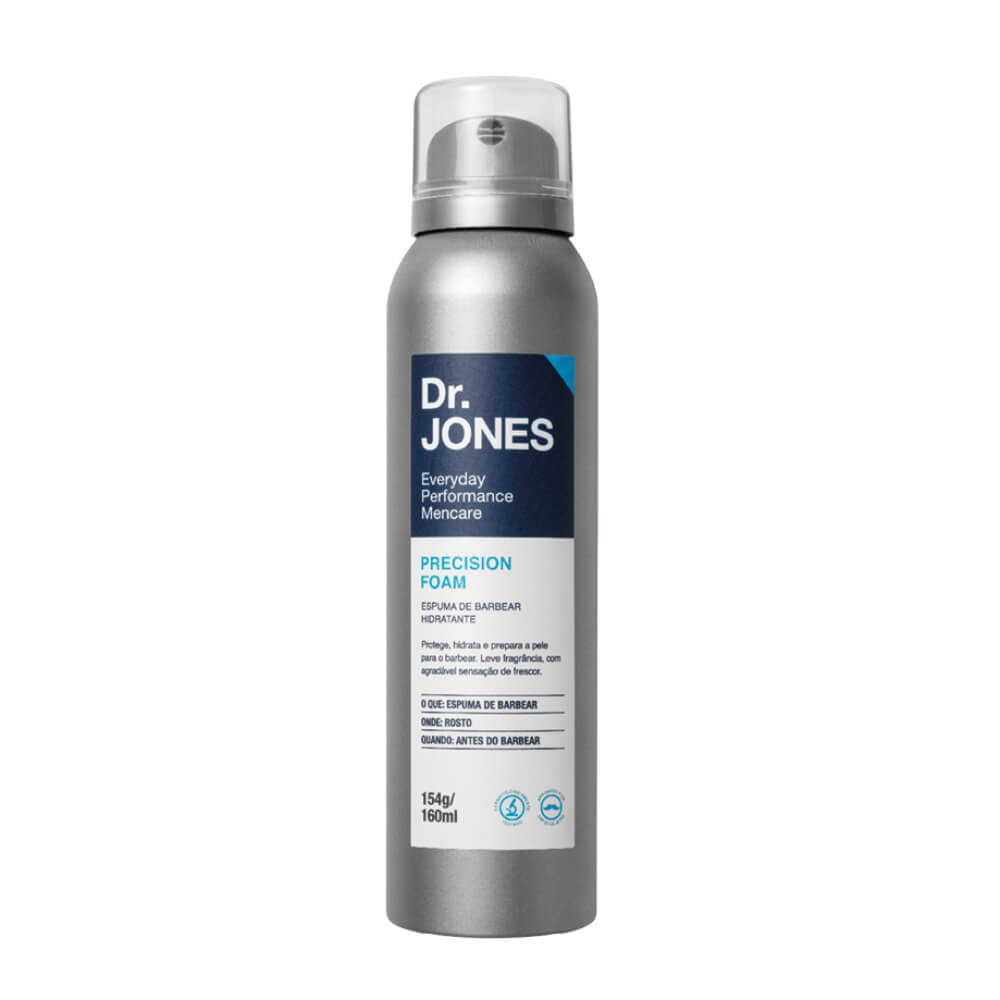 Espuma de Barbear Hidratante Precision Foam 154g/160ml 8696 Dr. JONES