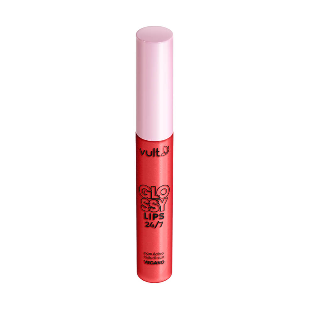 Gloss Labial Glossy Lips 24/7 Vermelho Rubi 5,2ml 8407 Vult