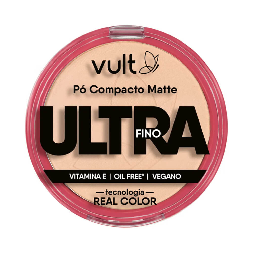 Pó Compacto Matte Facial Ultrafino Cor V410 9g 8828 Vult