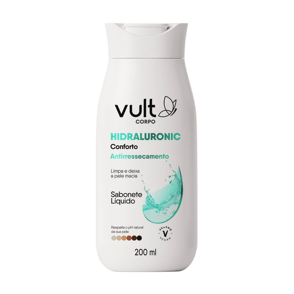 Sabobete Líquido Corporal Hidraluronic Conforto Antirressecamento 200ml 8846 Vult