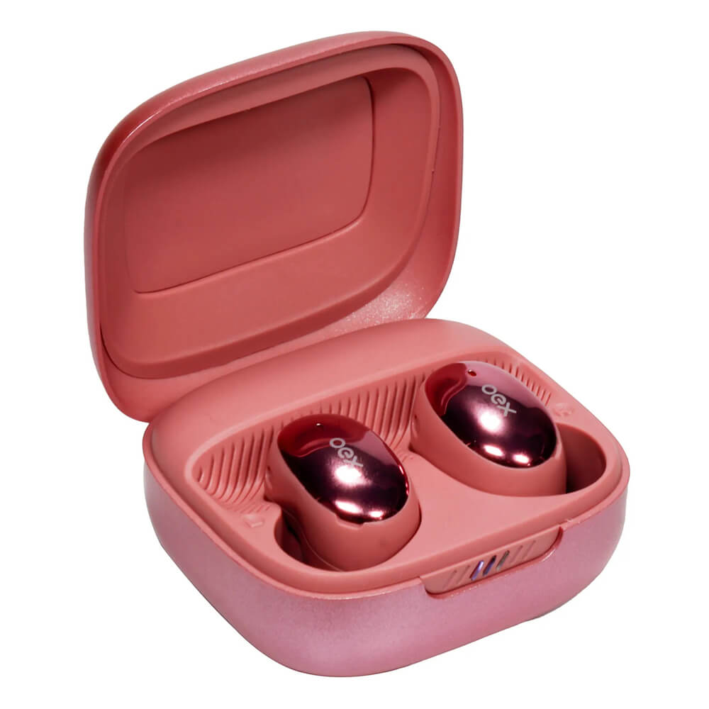 Fone de Ouvido Bluetooth Bud Rosa Metálico TWS30 OEX
