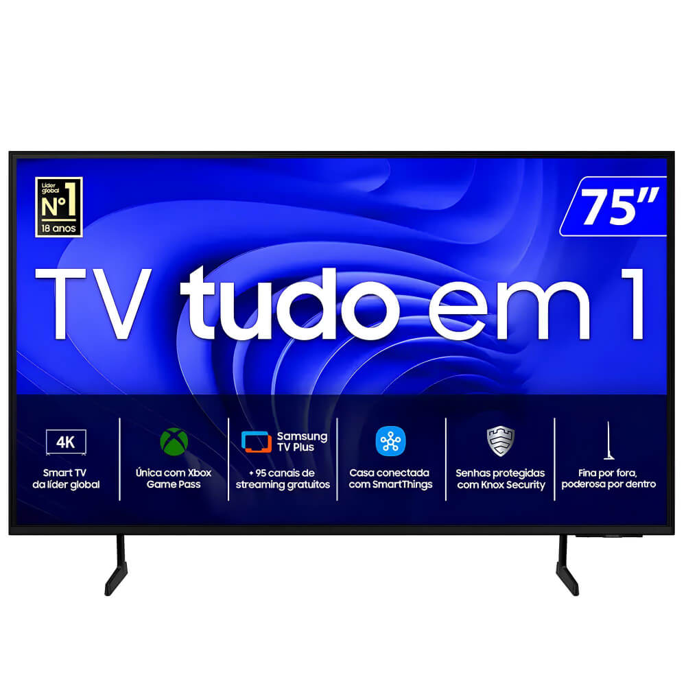 Smart TV LED 4K 75" UN75DU7700GXZD Samsung