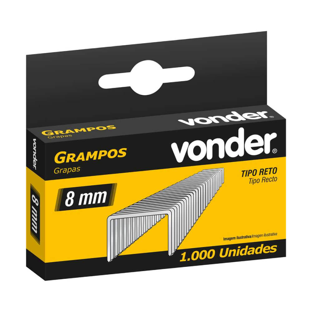 Grampos 8mm 1000 peças 28.98.408.000 Vonder