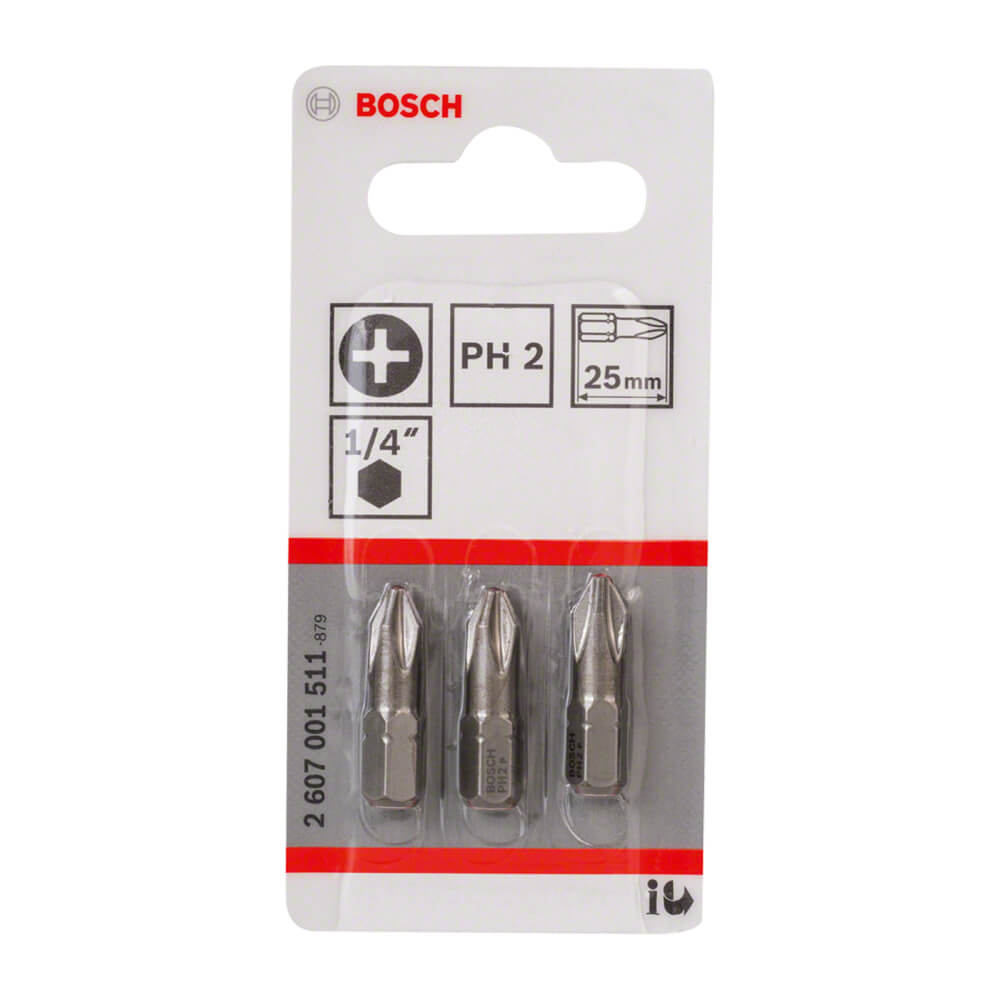 Jogo de Bits Philips 3 peças 2607001511 Bosch