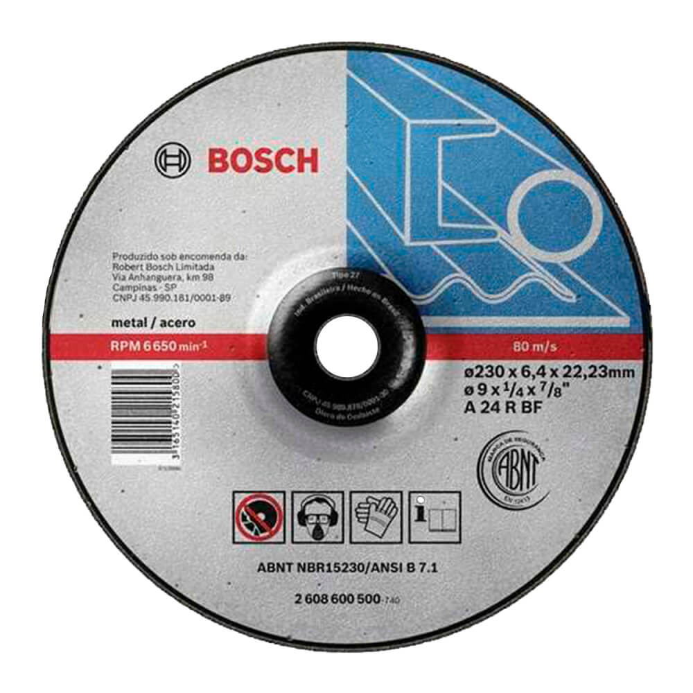Disco de Desbaste 230mm 2608600500 Bosch