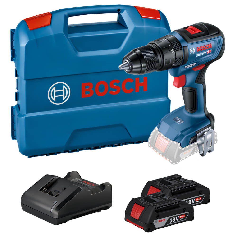 Parafusadeira Furadeira Impacto 18V GSB 18V-50 + 2 Baterias + Maleta 06019H51E0 Bosch