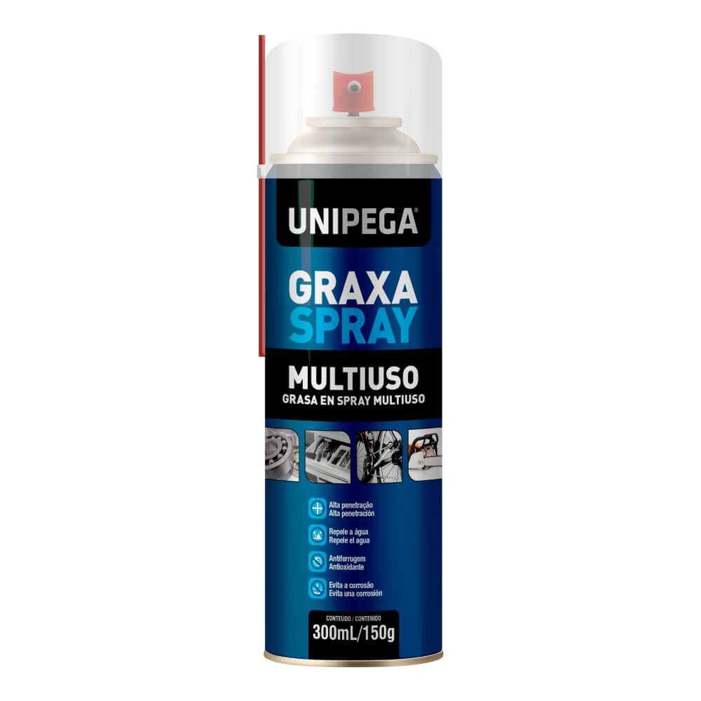 Graxa Spray Multiuso 300ml/150g Unipega