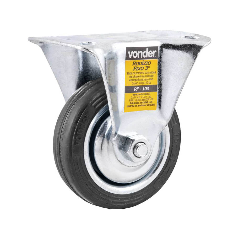 Rodizio Fixo Leve 3" sem Trava 35.79.538.540 Vonder