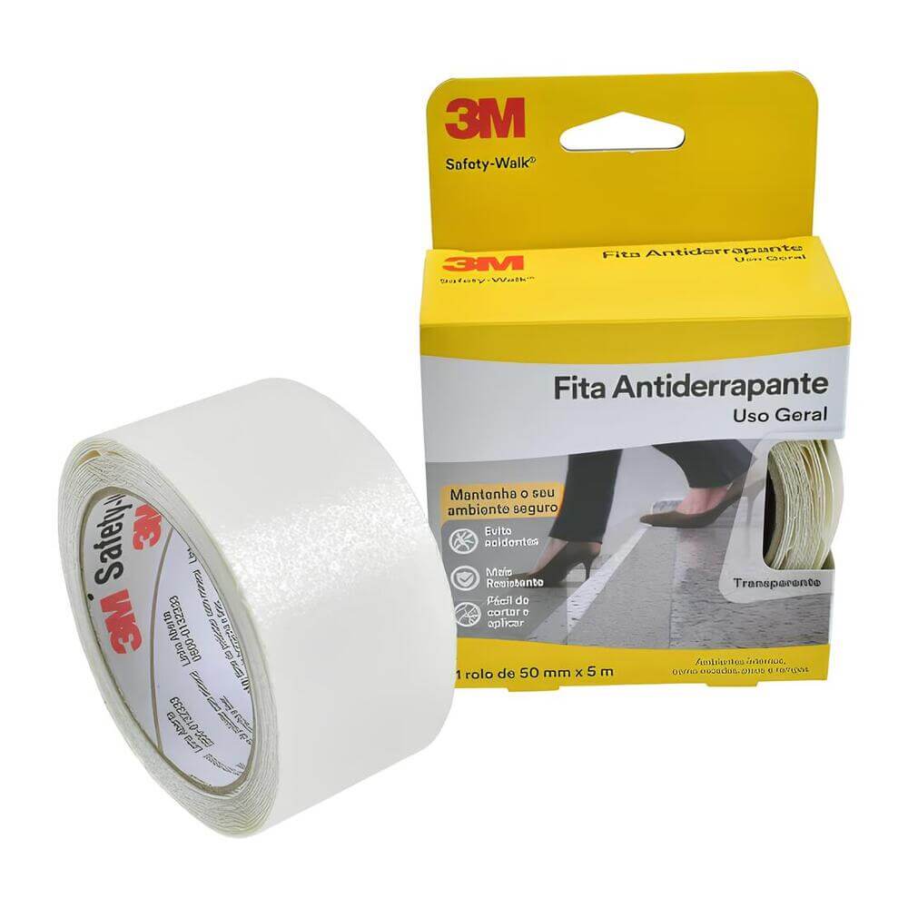 Fita Antiderrapante Safety-Walk Transparente 50mm x 5m 3M