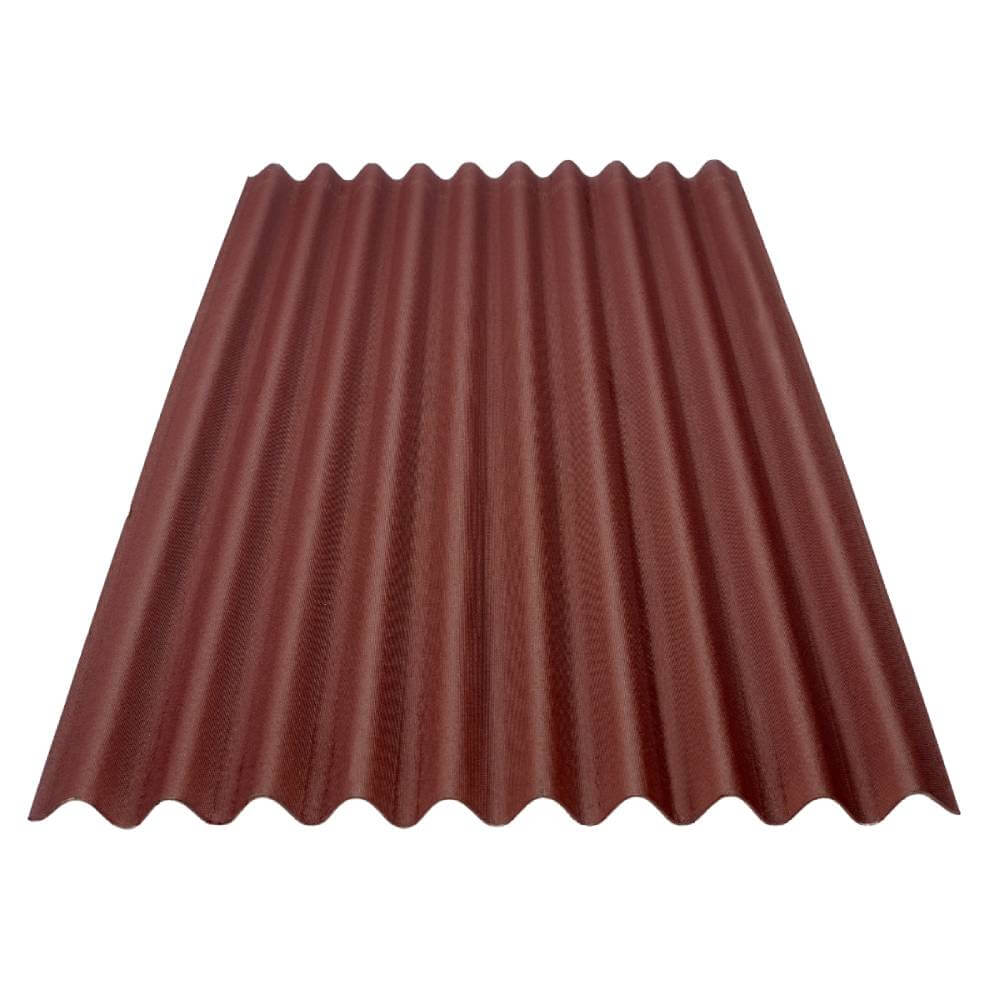 Telha Ondulada Clássica 3mm 95 x 200 cm Vermelho Onduline