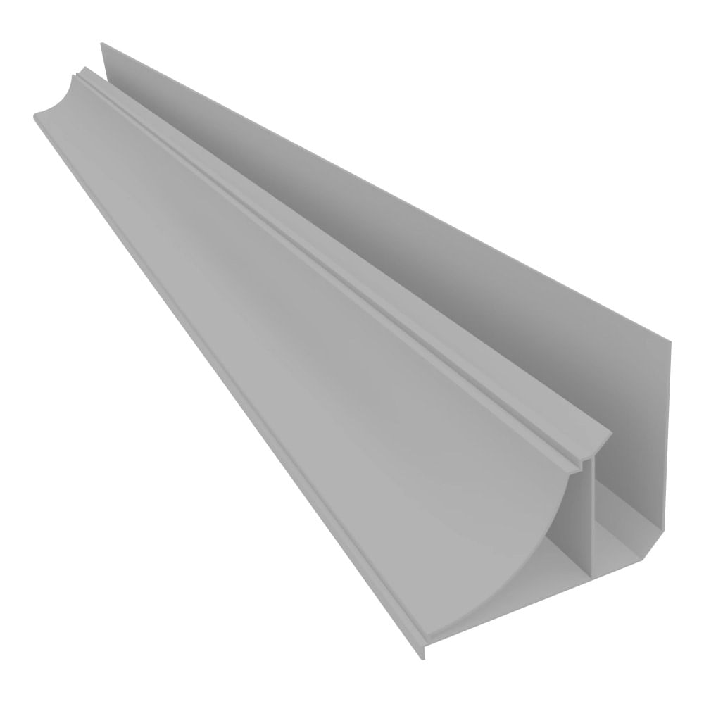 Rodaforro PVC Meia Cana 6m Cinza Vitesse