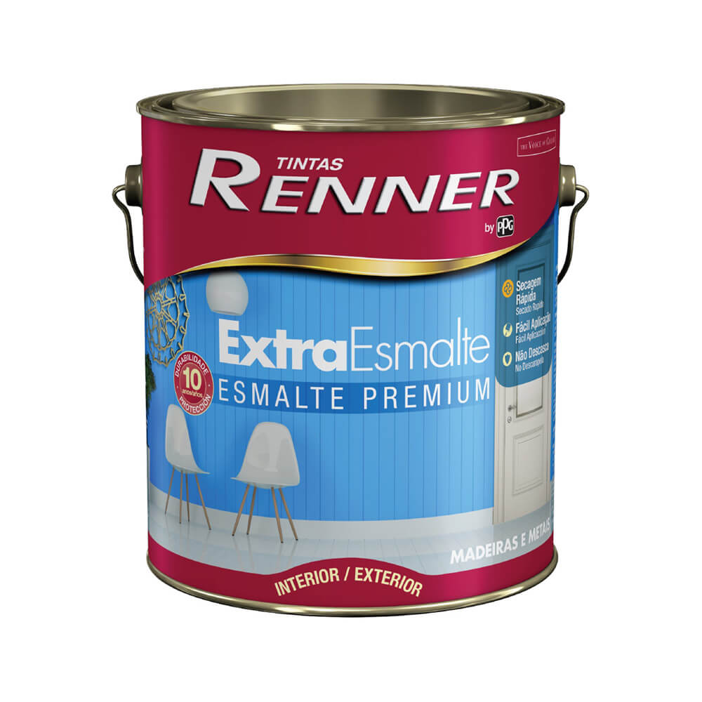 Tinta Extra Esmalte Vermelho Galão 3,6L 1180 Renner