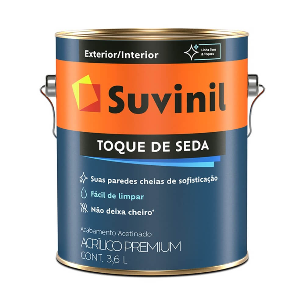Tinta Toque de Seda Acrílico Acetinado Branco Neve Galão 3,6L Suvinil