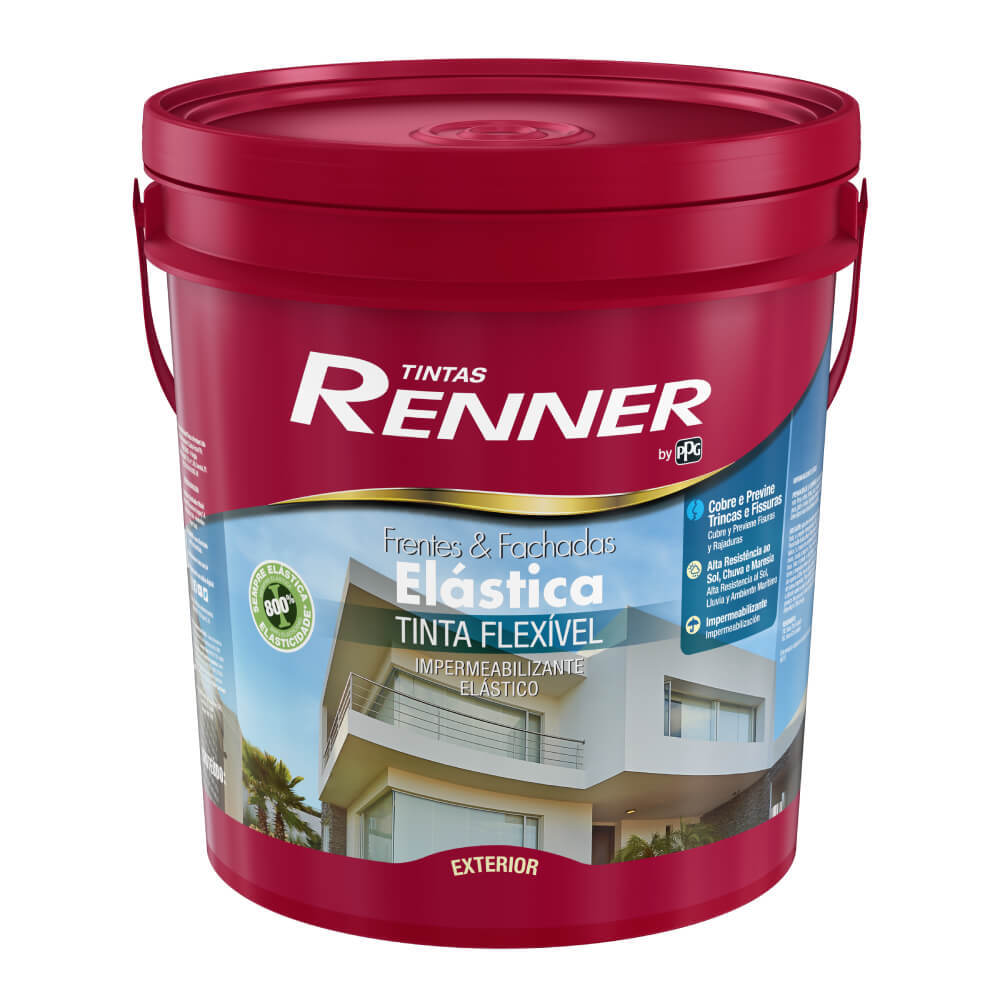Tinta Elástica Frentes & Fachadas Semibrilho Branco/Base Balde 16L RV7090 Renner