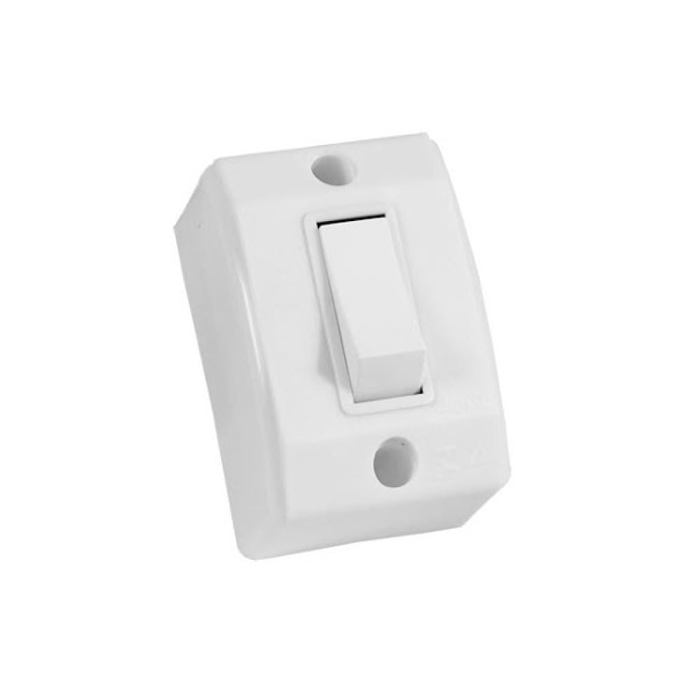 Interruptor 1 Tecla Simples Sobrepor Branco 170 Perlex