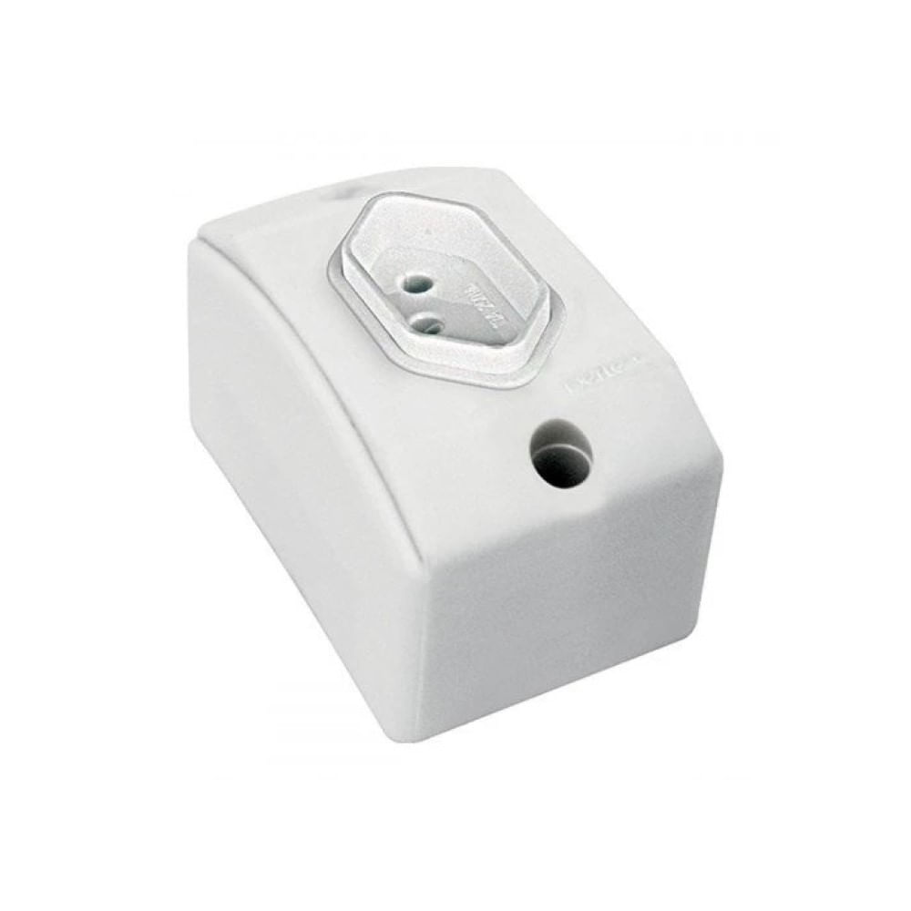 Caixa de sobrepor com 1 Tomada 10A Branco 711 Perlex