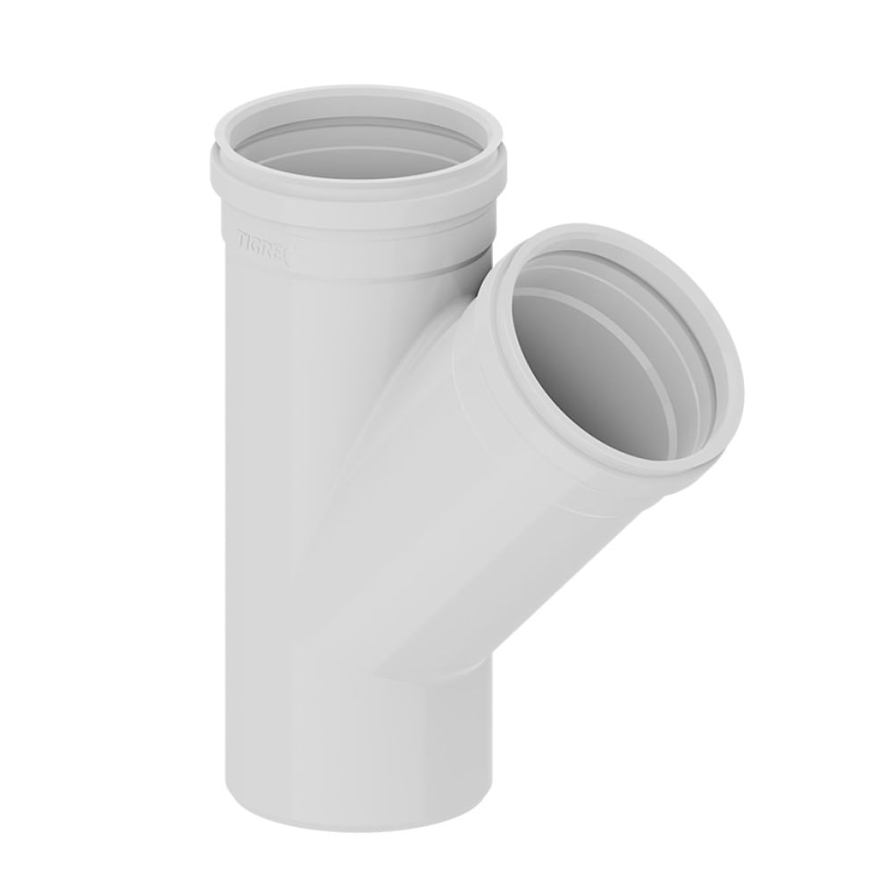 Junção Simples para Esgoto 75 x 50mm 26277264 Tigre