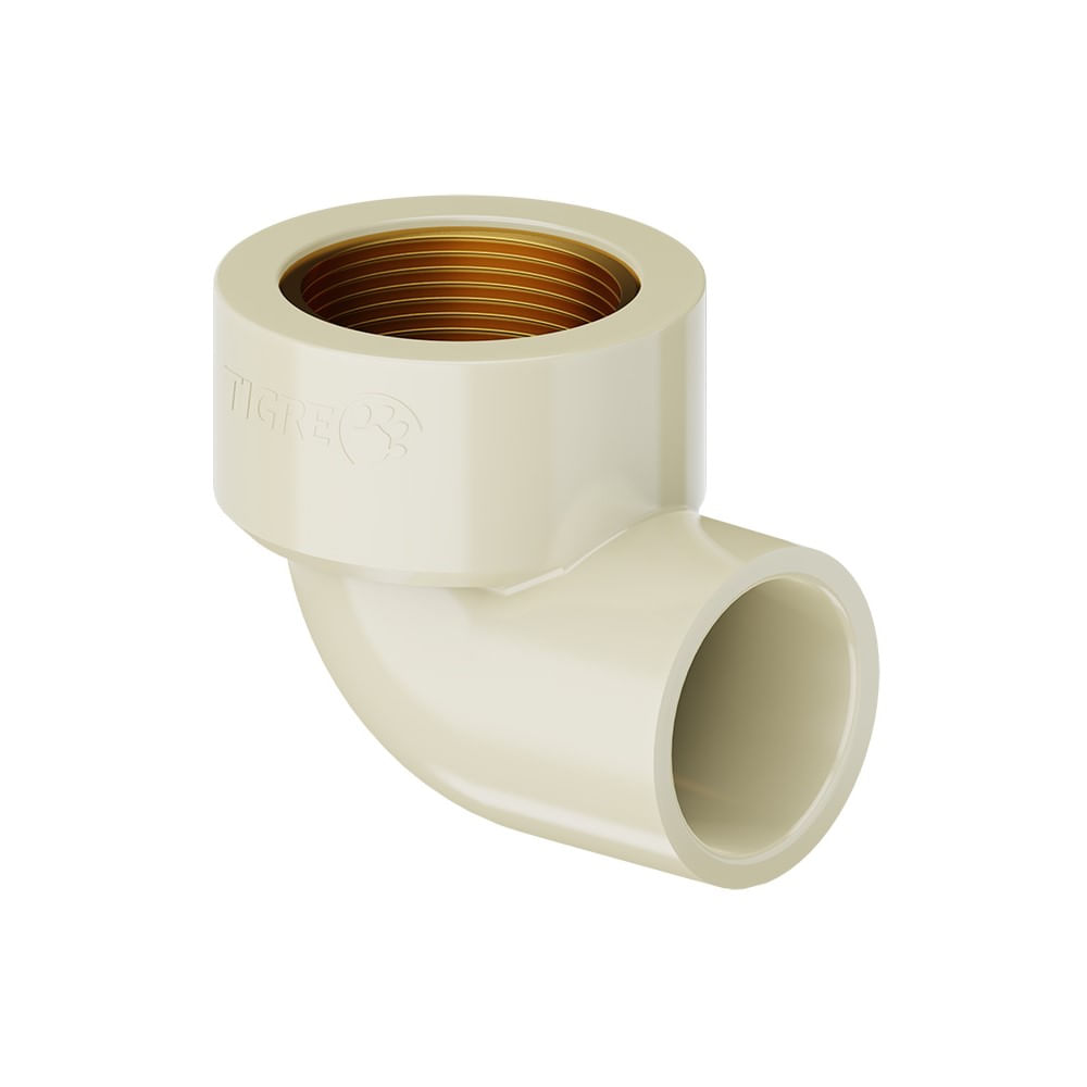 Joelho 90° Soldável com Bucha Latão Aquatherm 22mm x 3/4" 22851225 Tigre