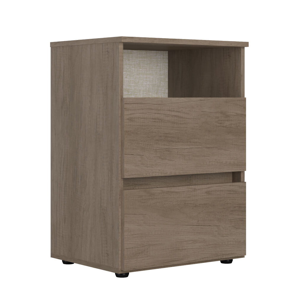 Mesa de Cabeceira Condessa 2 Gavetas Rustic 5881 THB