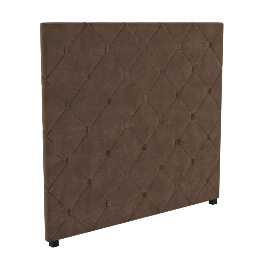 Cabeceira Deluxe Veludo Marrom 140 cm CAB012 Kappesberg