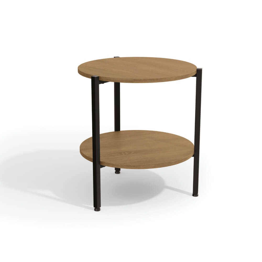 Mesa de Centro Crome Industrial Freijó/Preto Fosco LI017 Kappesberg