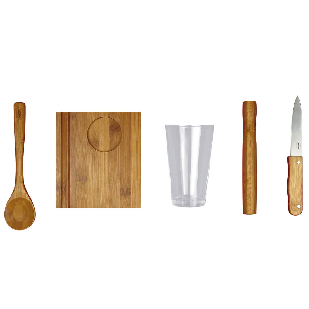 Kit Caipirinha 5 peças Bamboo 3395 Mor