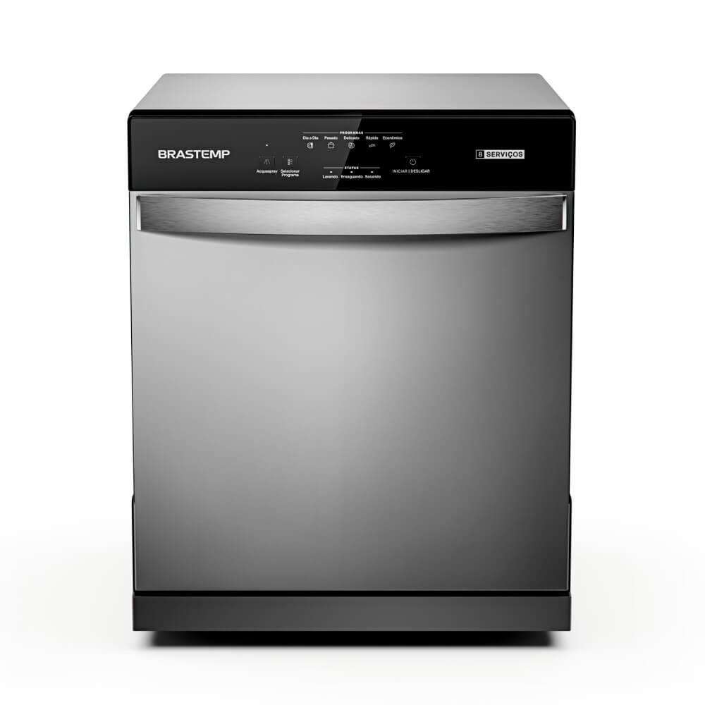 Lava-Louças 8 serviços Compact Prata 220V BLF08BSBNA Brastemp