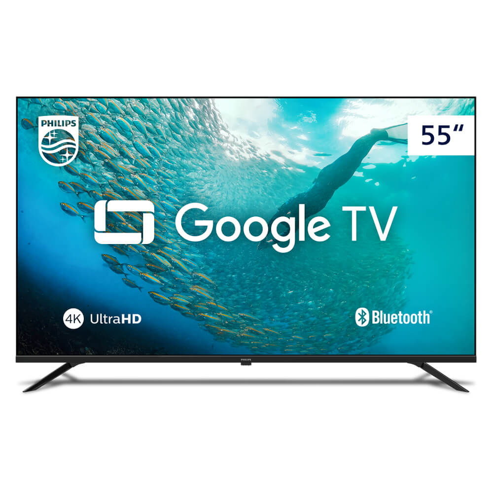 Smart TV LED 4K 55" Google TV 55PUG7019/78 Philips