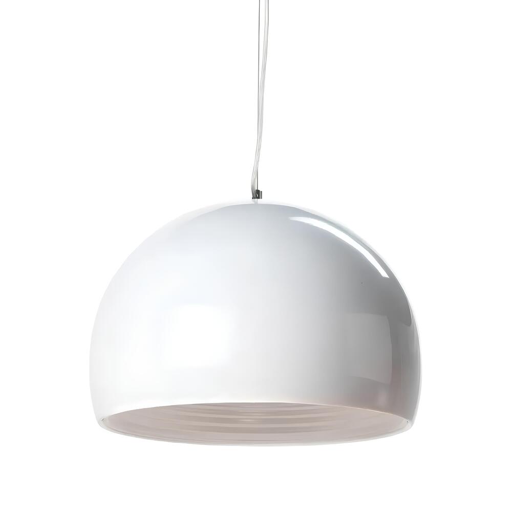 Luminária Pendente Cúpula Branco/Dourado TD 801 Taschibra