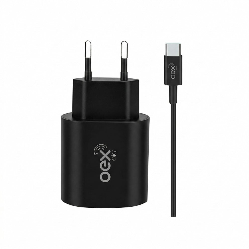 Carregador Type-C Preto CG500 OEX