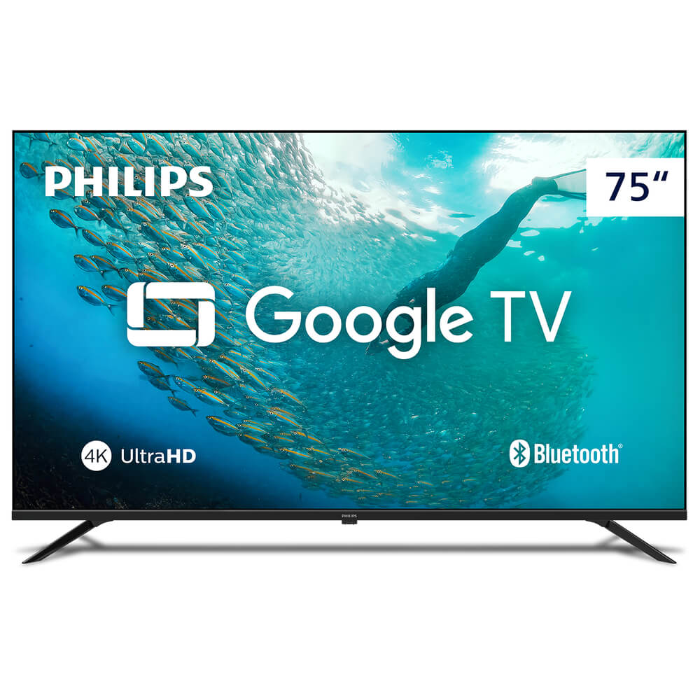 Smart TV LED 4K 75" Google TV 75PUG7019/78 Philips